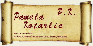 Pamela Kotarlić vizit kartica